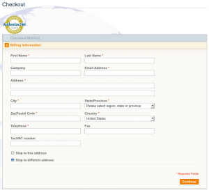 checkout page checkout page