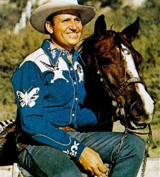 Gene Autry wearing a white hat