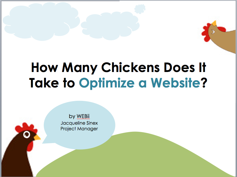 How Many Chickens presentation - Web Marketing & Web Development