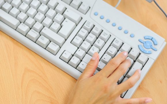 business person searching a website