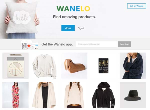 wanelo website