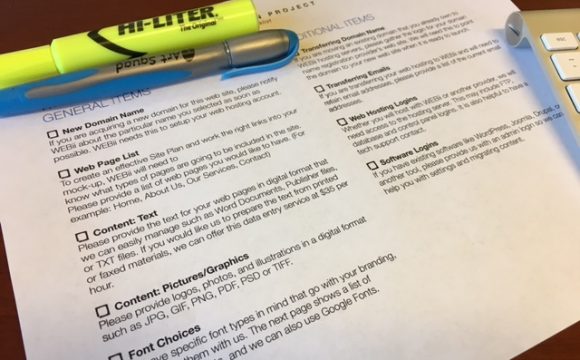 checklist website design
