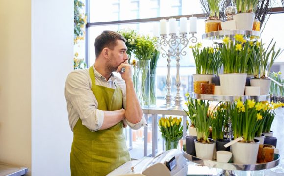 store owner thinking about e-commerce