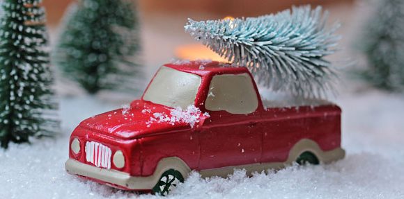 Miniature Truck with Tree