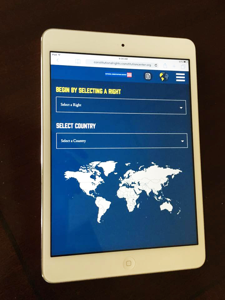 Bill of Rights Tablet Interactive Application