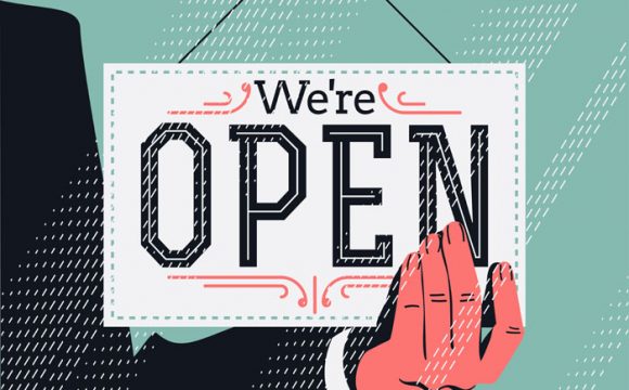 open sign local business concept