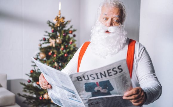 Holiday marketing and website tips with Santa theme