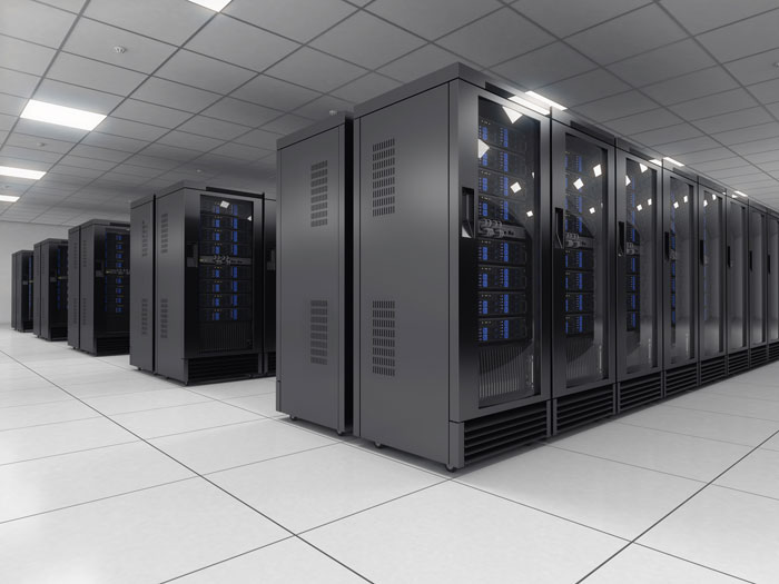 web hosting company server room