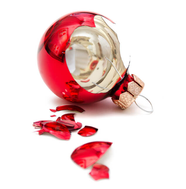 website holiday mistakes broken ornament concept