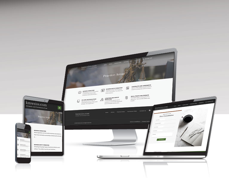 responsive web design for legal office