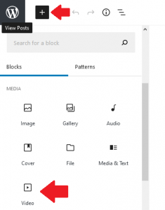 Video block WordPress