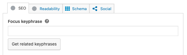 Yoast SEO - Focus Keyphrase