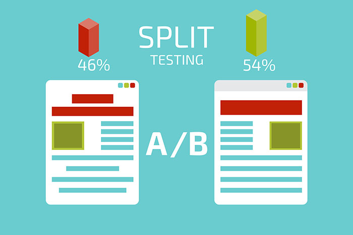 Texas web development split AB testing concept