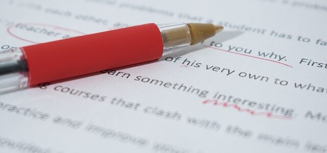 copyediting red pen