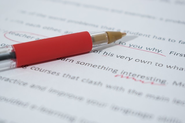 copyediting red pen