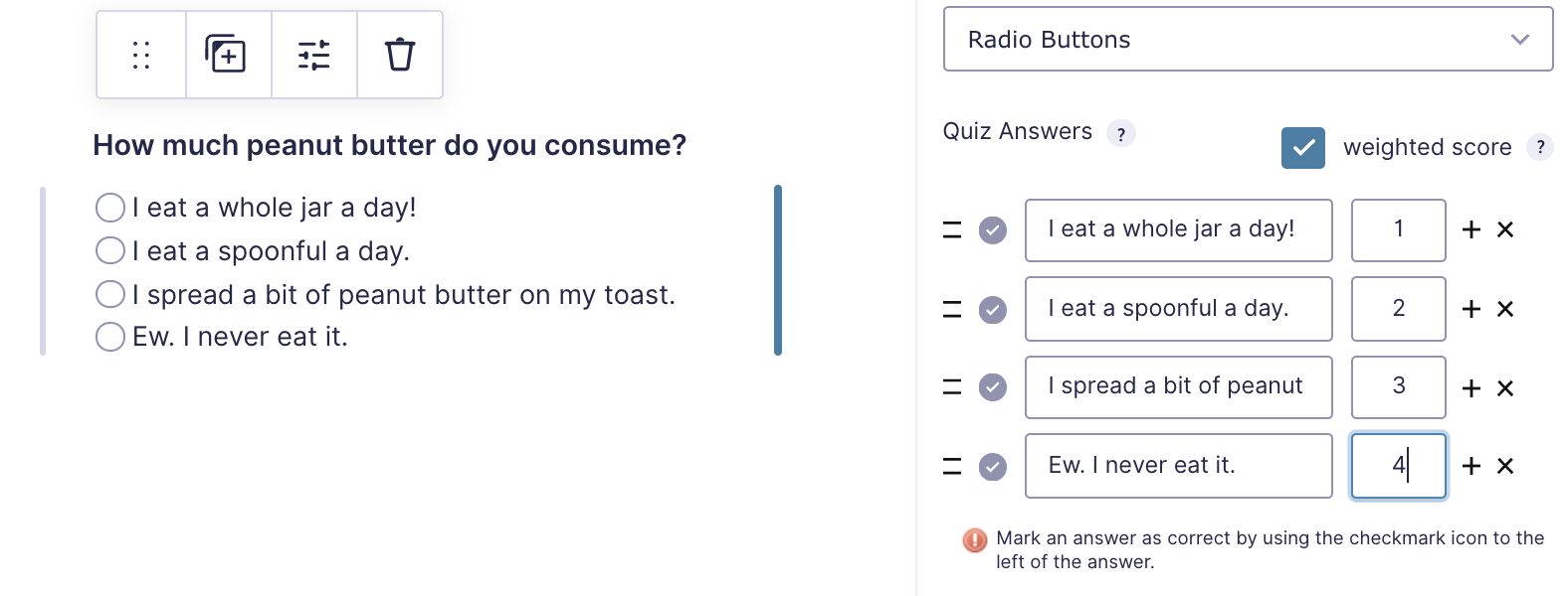 Quiz example