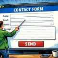 Contact Form Illustration Concept Website Forms