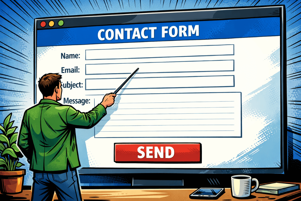 Contact Form Illustration Concept Website Forms