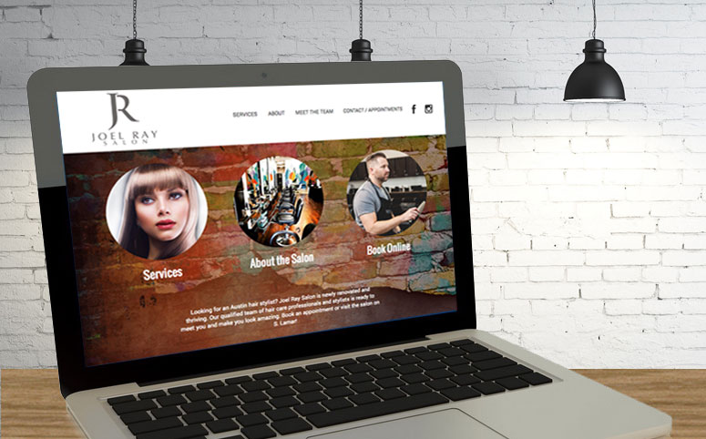 Joel Ray Salon web design project