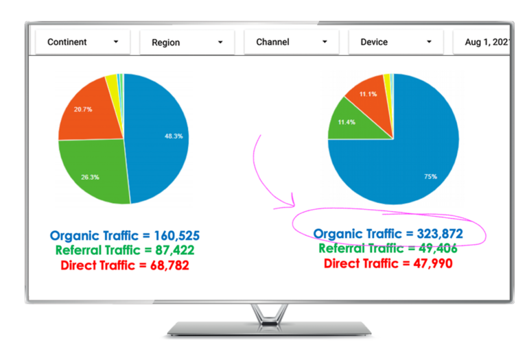 SEO case study increased organic traffic by WEBii