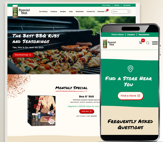 Special S. Seasonings Ecommerce Design by WEBii