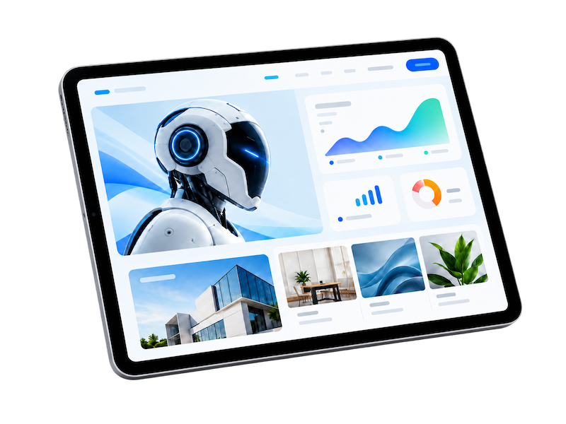 AI dashboard concept image isolated
